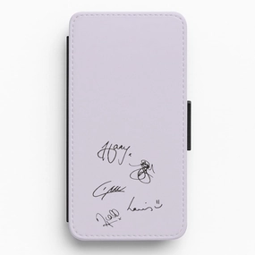 Soft Edging 1D Signatures Flip / Wallet Phone Case