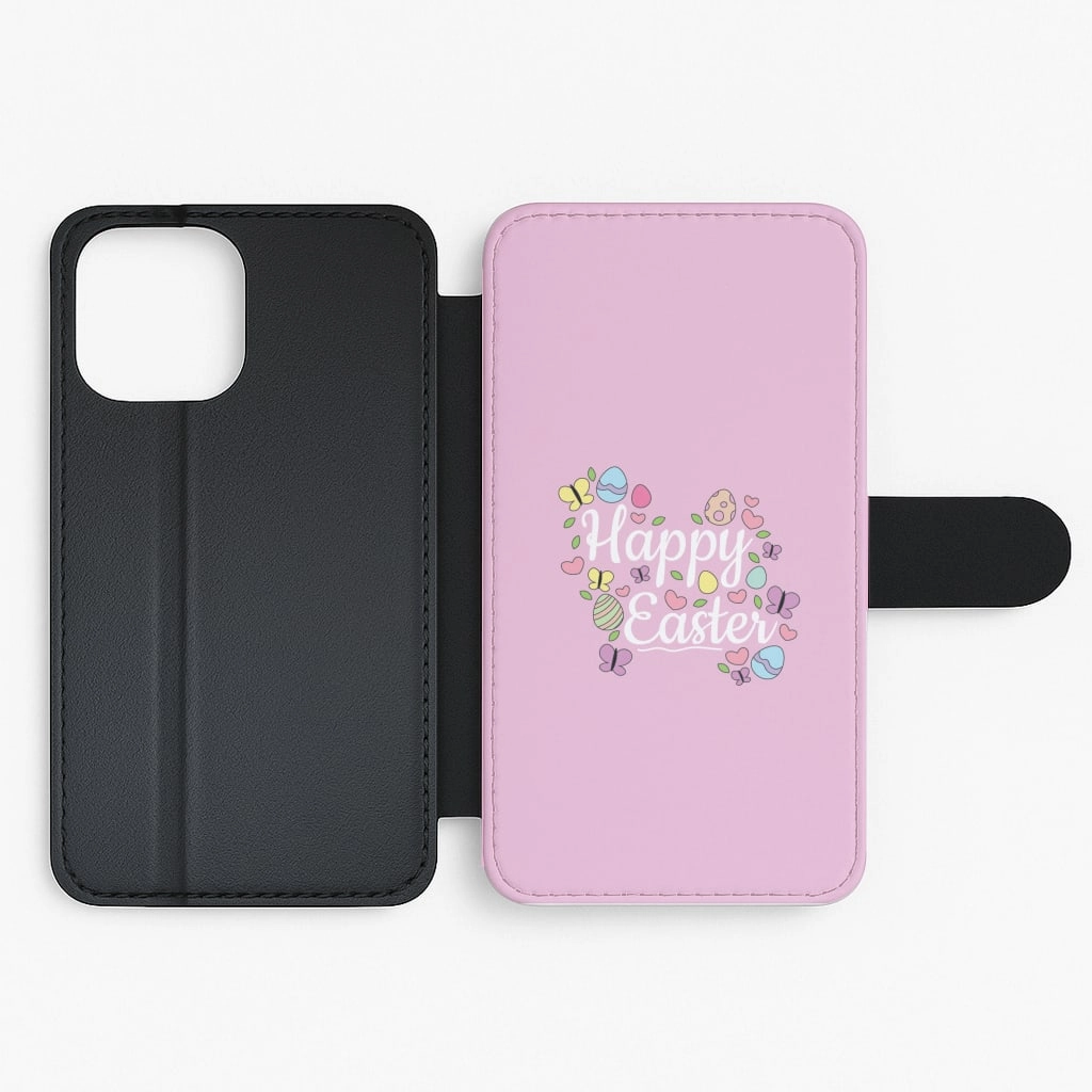 Happy Easter 2025 Flip / Wallet Phone Case Scratch Barrier Colorful Design