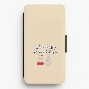 Trendy Accessory Tight Fit Trinket Collector Biege Flip / Wallet Phone Case