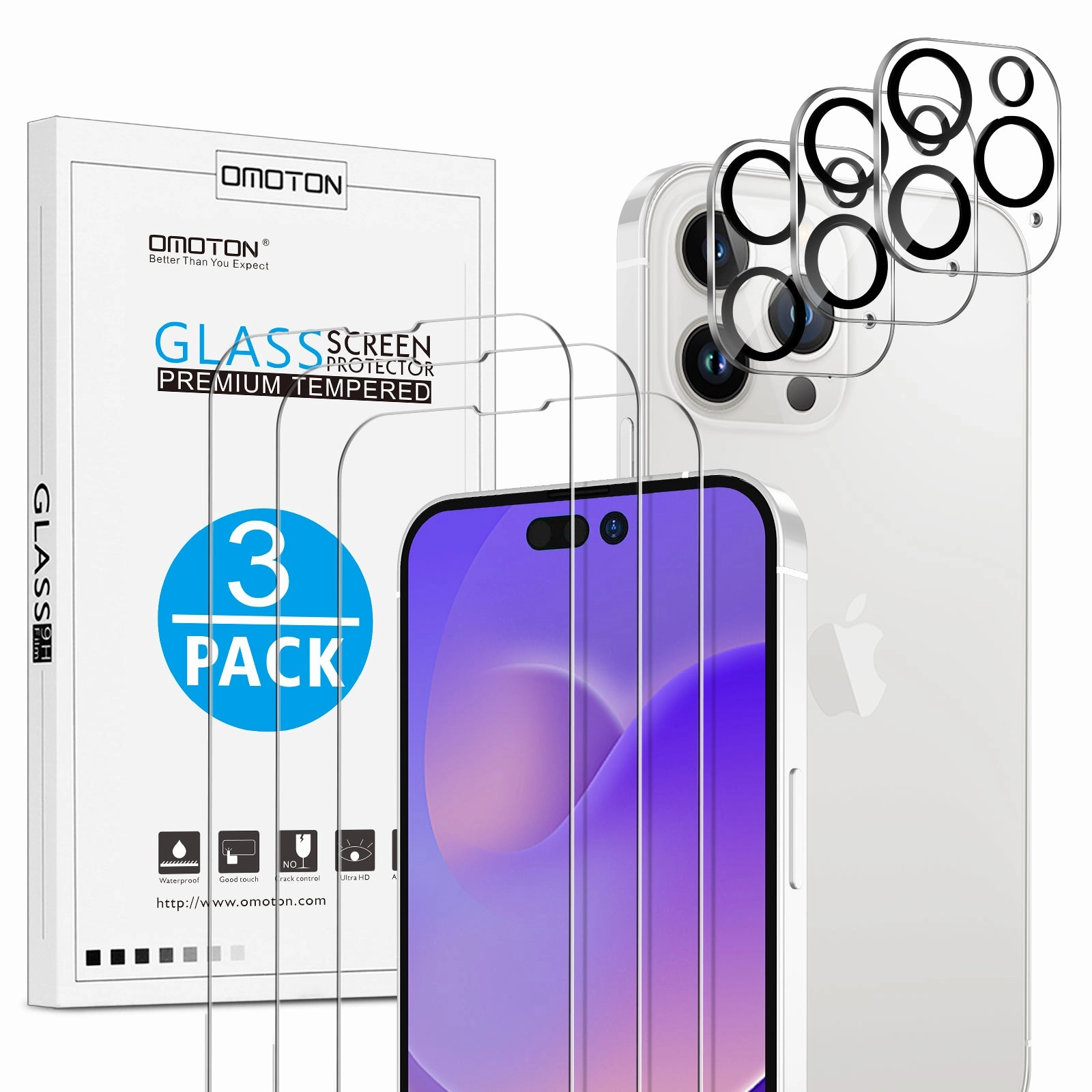 Impact Guard Shield 3D Shield [3 pcs] Rugged & Robust A013-iPhone 14 Pro Max