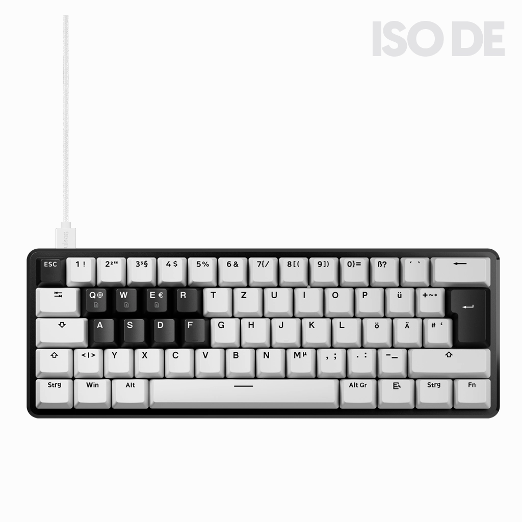 Ultra Quiet [ISO DE] PCMK 3 HE 60 Hall Effect Magnetic Gaming Keyboard