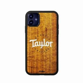 AAA Curly Hawaiian Koa with Taylor Pearl Logo | iPhone Case Tough Grip Bold Look