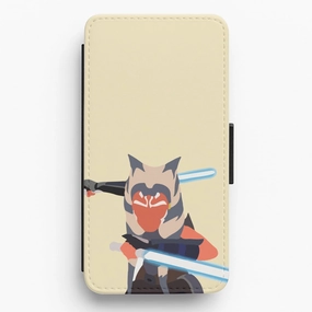 Modern Texture Polished Texture Finish Ahsoka Tano Flip / Wallet Phone Case