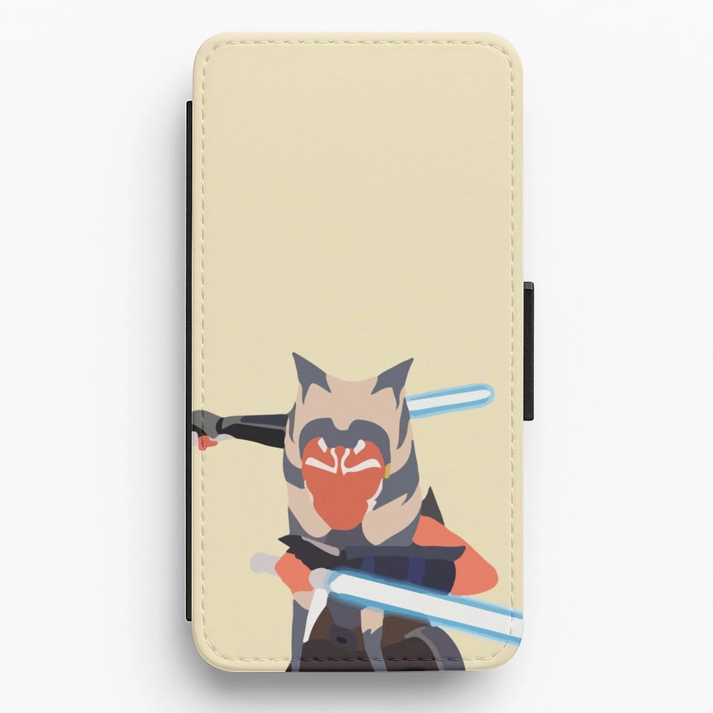 Modern Texture Polished Texture Finish Ahsoka Tano Flip / Wallet Phone Case
