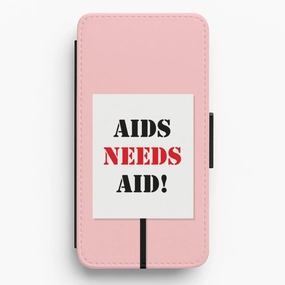 Soft Protection Slim Profiled Aids Need Aid - It's A Sin Flip / Wallet Phone Case