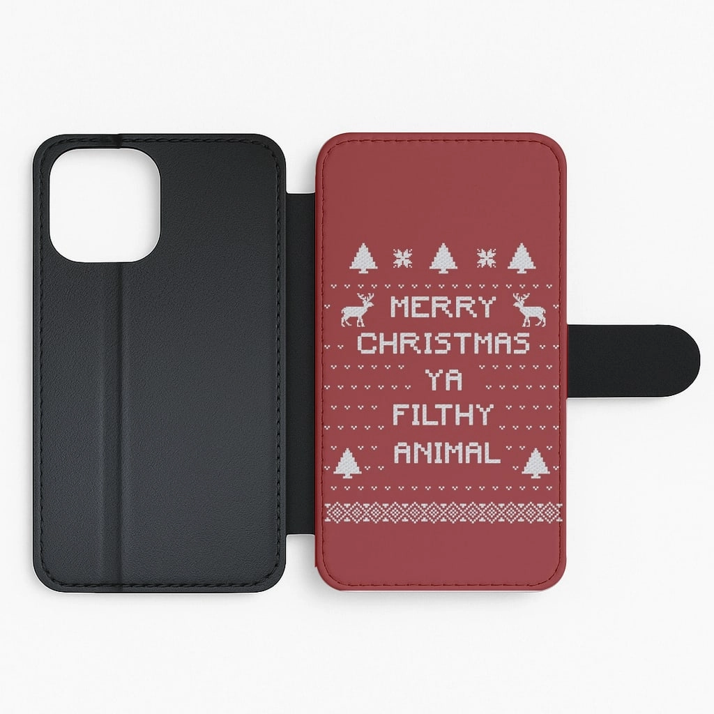Merry Christmas Ya Filthy Animal Flip / Wallet Phone Case Desk Companion Classic Finish