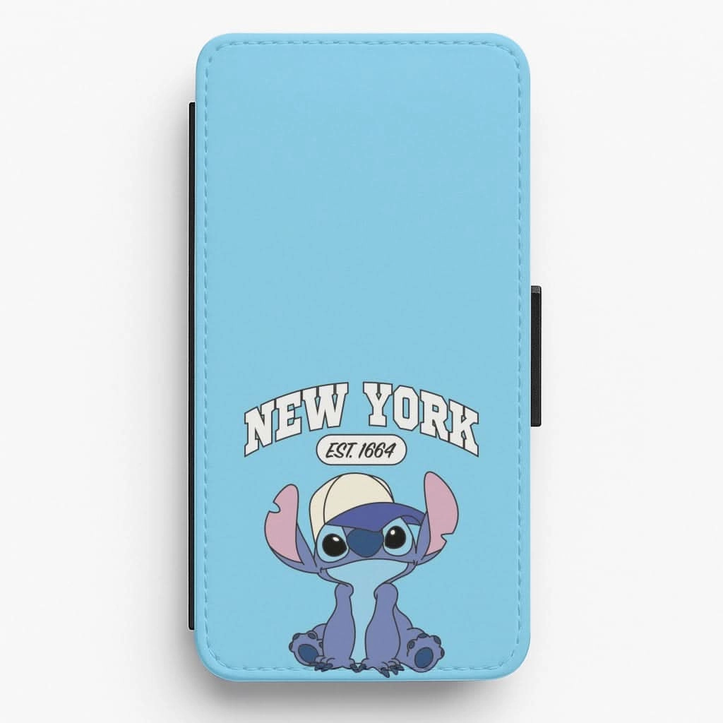Soft Layer New York Blue Alien Flip / Wallet Phone Case