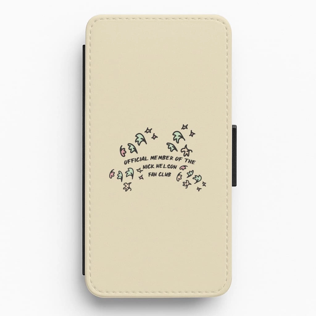 Flexible Build Form Official Member Of The Nick Nelson Fan Club - Heart TV Flip / Wallet Phone Case