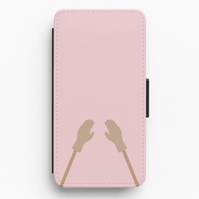 Compact Structure Durable Edge Finish Tiny TikTok Hands Flip / Wallet Phone Case