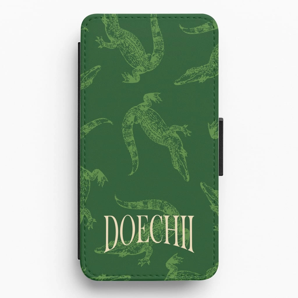 Alligator Pattern Flip / Wallet Phone Case Smooth Look Texture Elegant Layer Texture