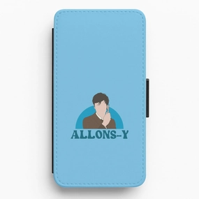 Allons-y Flip / Wallet Phone Case Clear Back Polished Edge
