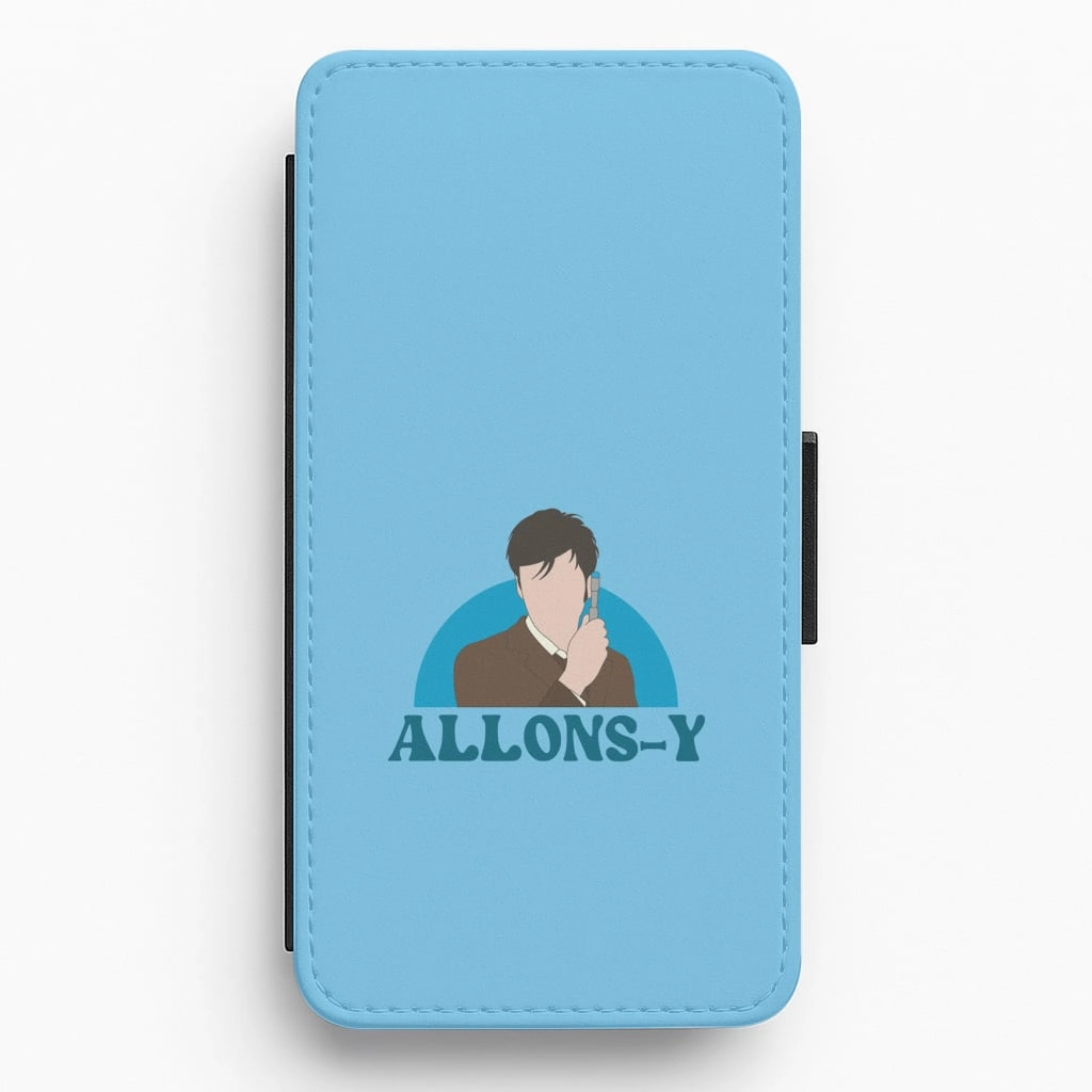 Allons-y Flip / Wallet Phone Case Clear Back Polished Edge