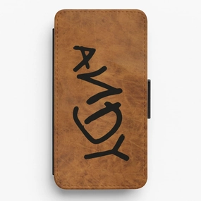 Elegant Texture Layer Portable Layer Andy Footprint Flip / Wallet Phone Case