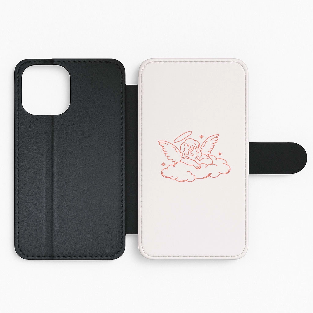 Lightweight Shell Angel - Clean Girl Aesthetic Flip / Wallet Phone Case
