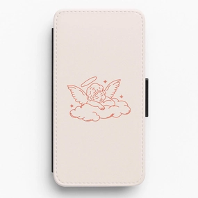 Angel - Clean Girl Aesthetic Flip / Wallet Phone Case Protective Structure