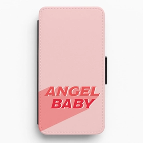Angel Baby Flip / Wallet Phone Case Hybrid Texture Design