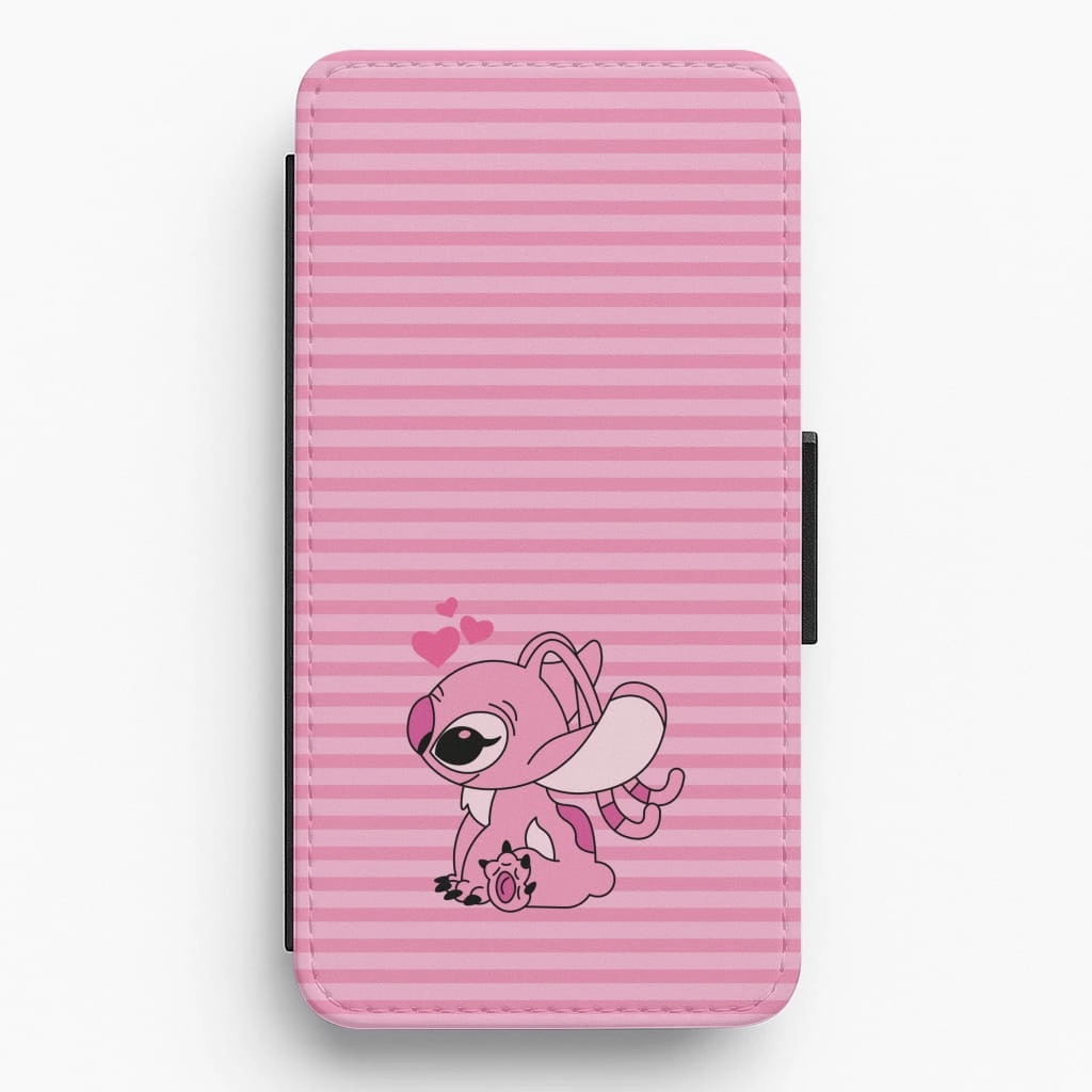 Angel Valentine's Flip / Wallet Phone Case Matte Texture Surface Comfort Layer Texture