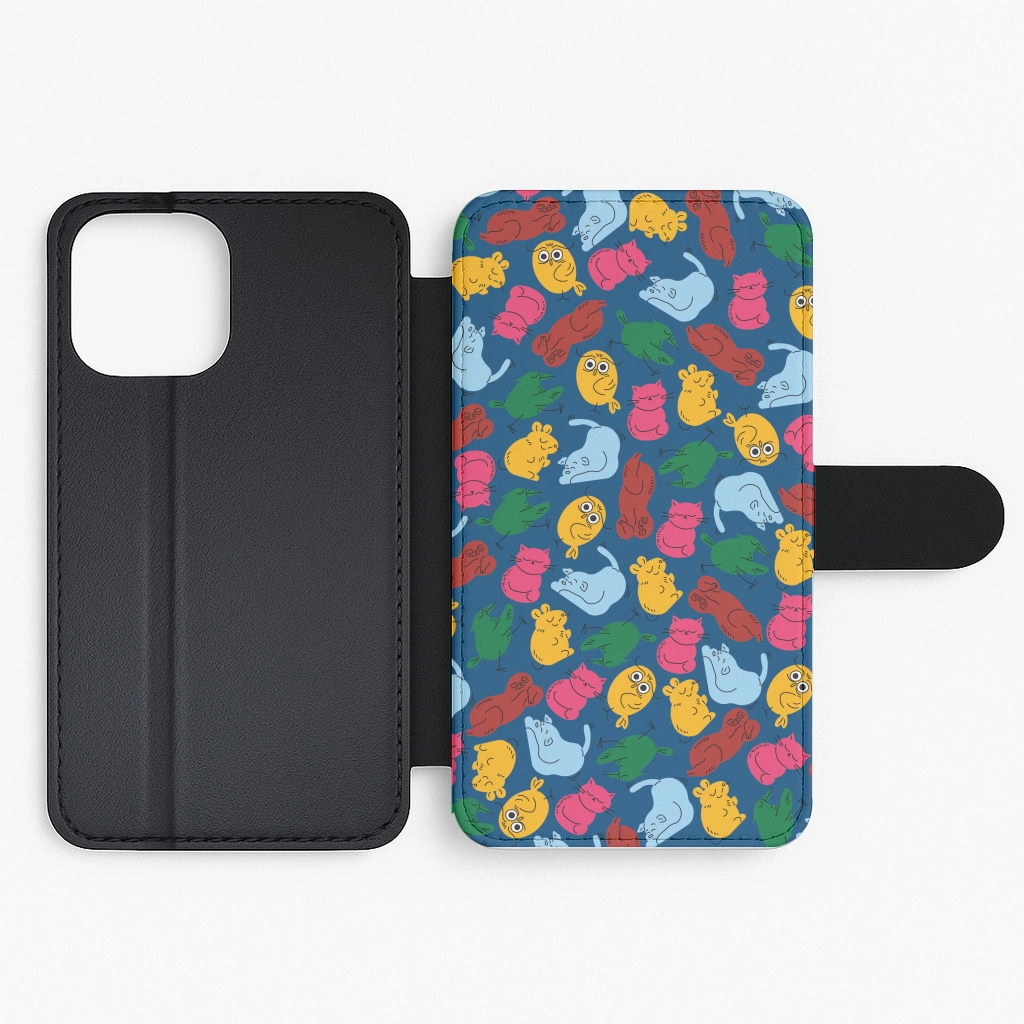 Modern Touch Animal Doodles - Chamberlain Flip / Wallet Phone Case