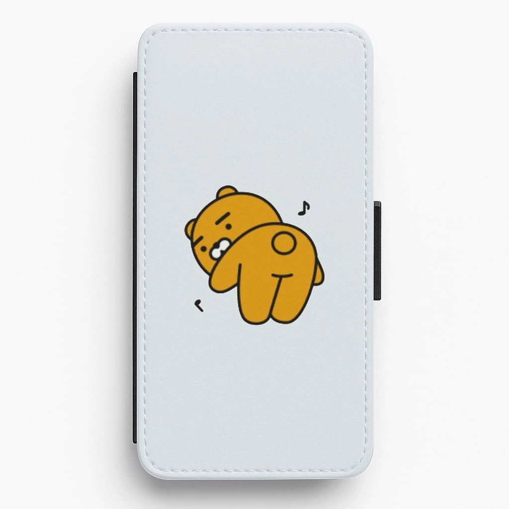 Fashion Touch Smooth Edge Design Anime Bear Bum Flip Wallet Phone Case