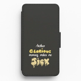 Minimal Shield Texture Rugged Look Finish Another Glorious Morning Makes Me Sick - Hocus Halloween Flip / Wallet Phone Case
