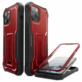 ExoGuard for iPhone 12 Series Case, Rubber Shockproof Full-Body Cover Case Built-in Screen Protector with Kickstand for iPhone 12/iPhone 12 Mini/iPhone 12 Pro/iPhone 12 Pro Max Refined Texture Soft Detail Layer