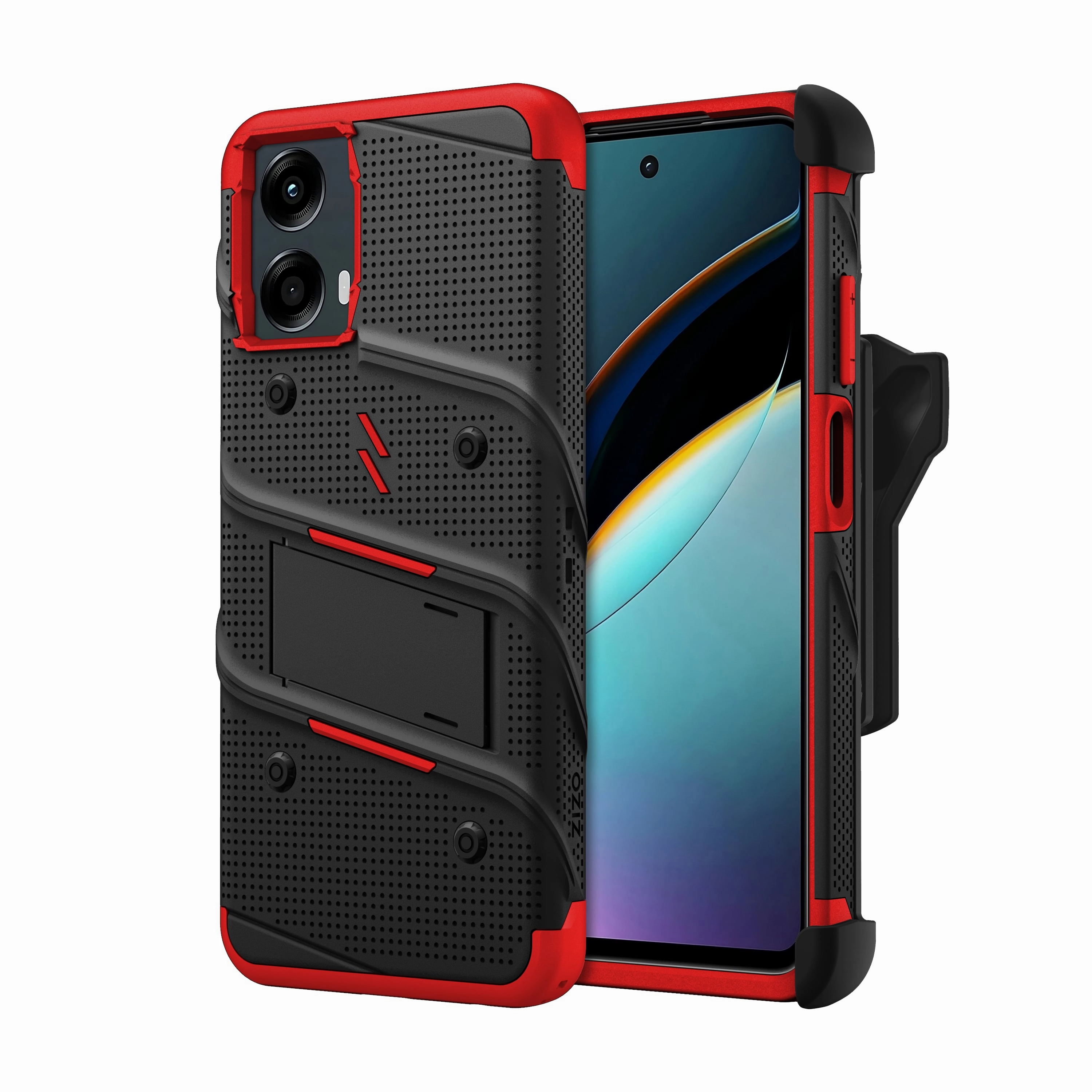 ZIZO BOLT Bundle moto g 5G (2024) Case - Black / Red Slim Design