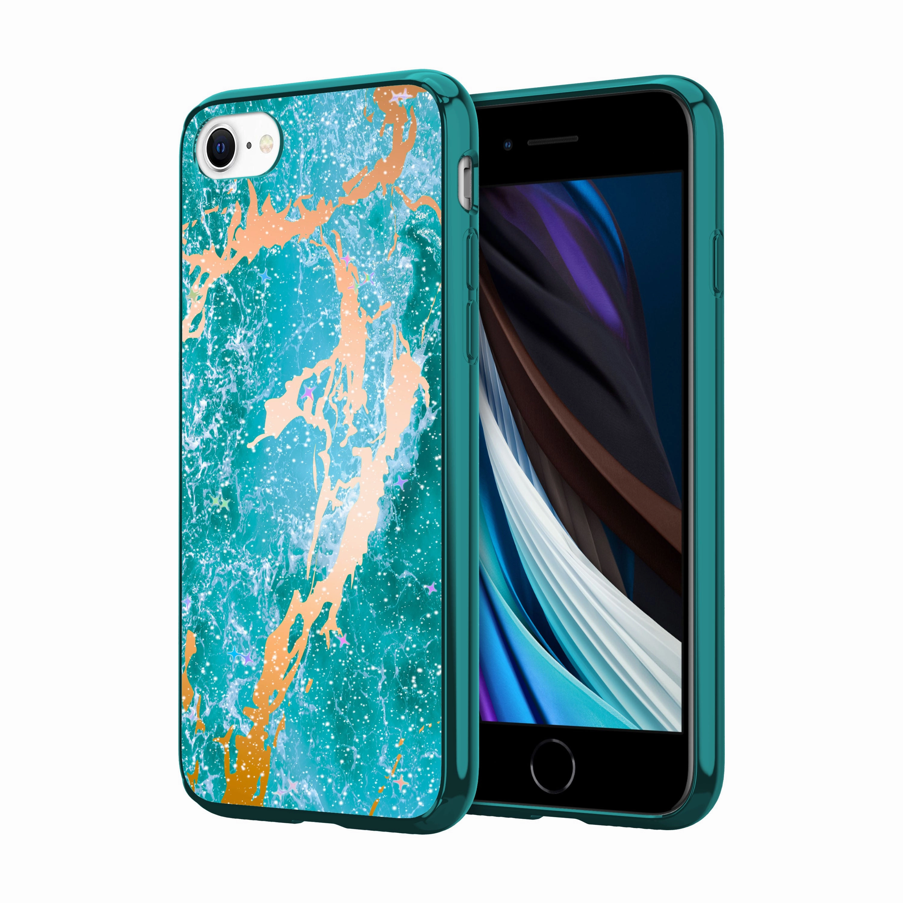 ZIZO REFINE Series Case for iPhone SE (3rd and 2nd gen)/8/7 - Oceanic Protective Design Texture