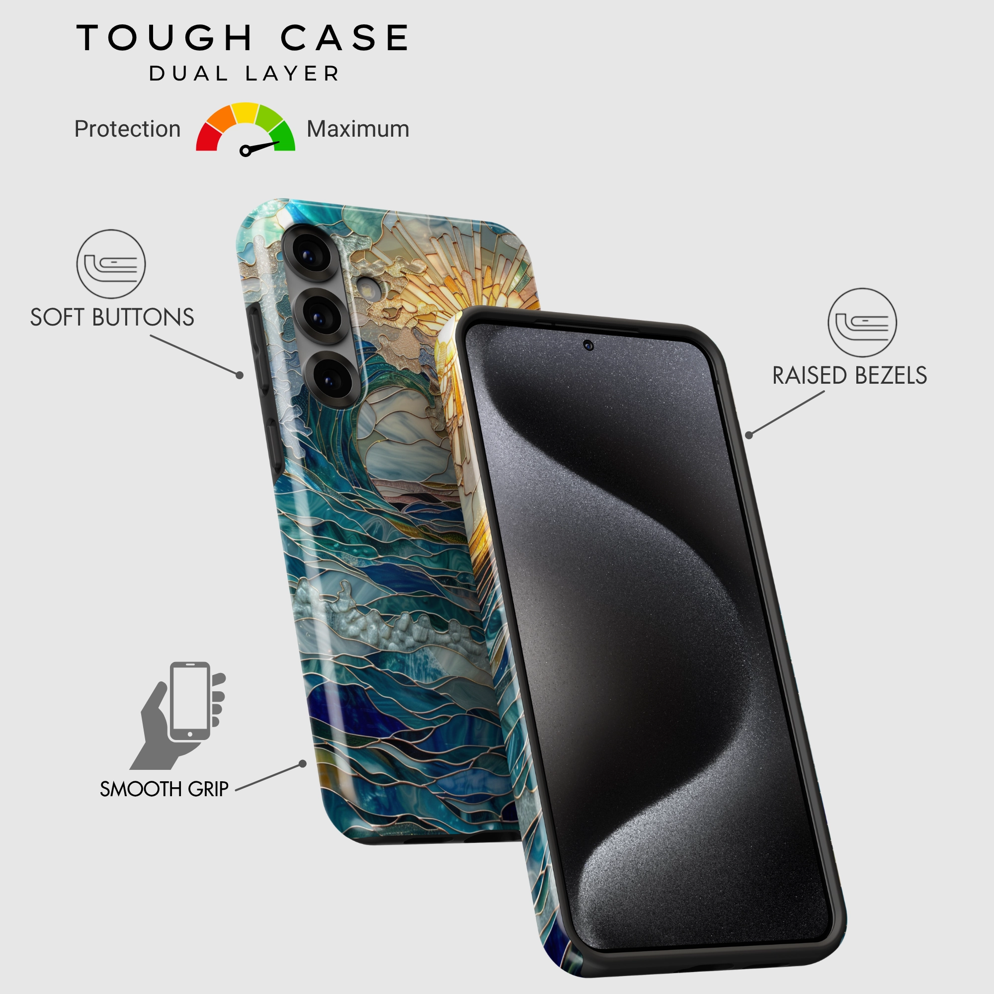 Rugged Surface Modern Accent Ocean Radiance