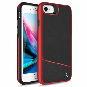 Flexible Comfort Protective Pattern ZIZO DIVISION Series Case for iPhone SE (3rd and 2nd gen)/8/7 - Black & Red
