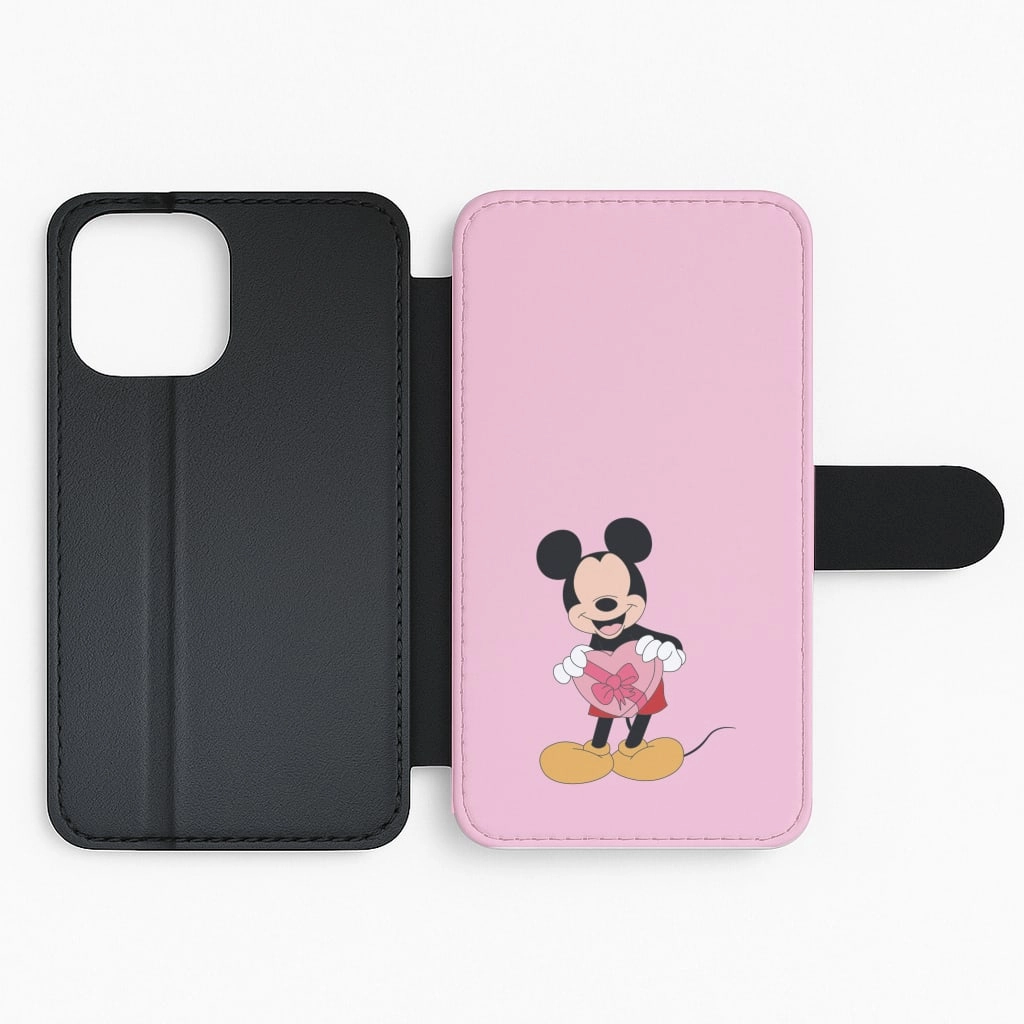 Mickey's Gift Valentine's Flip / Wallet Phone Case Elegant Surface Elegant Build Texture