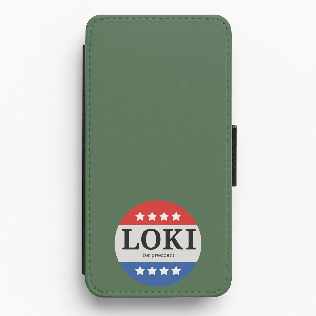 Soft Look Texture Loki For President Flip / Wallet Phone Case