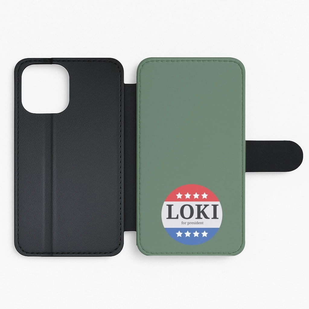 Loki For President Flip / Wallet Phone Case Luxury Style Lightweight accessory