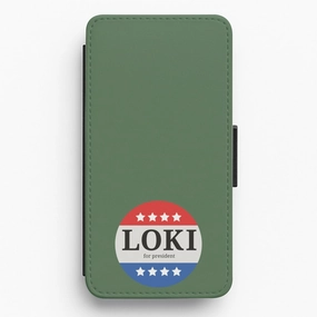 Soft Look Texture Loki For President Flip / Wallet Phone Case