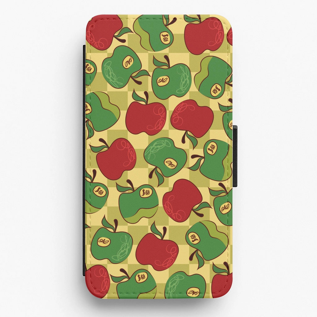 Grip Control Artsy Apples Pattern Flip / Wallet Phone Case