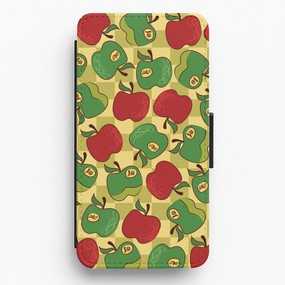 Grip Control Artsy Apples Pattern Flip / Wallet Phone Case