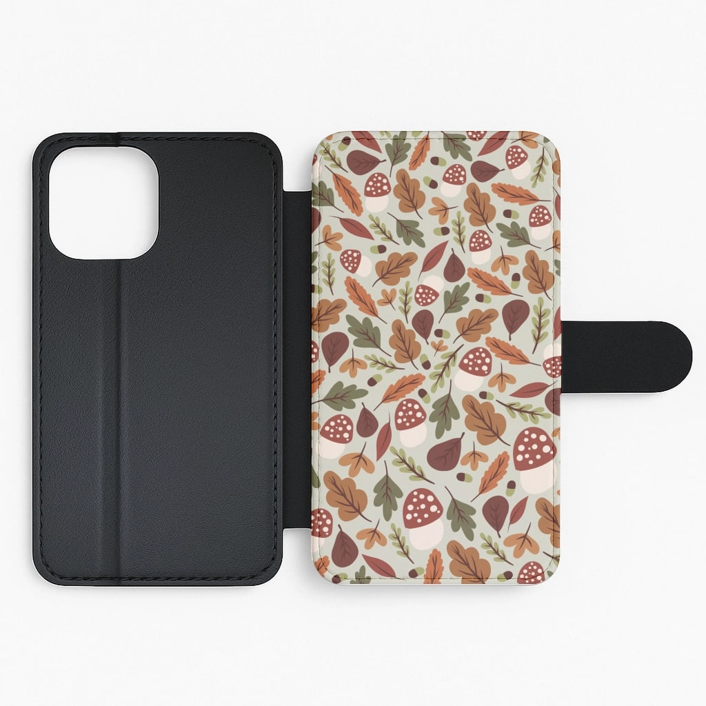 Office Accessory Hybrid Edge Autumn Pattern Flip / Wallet Phone Case