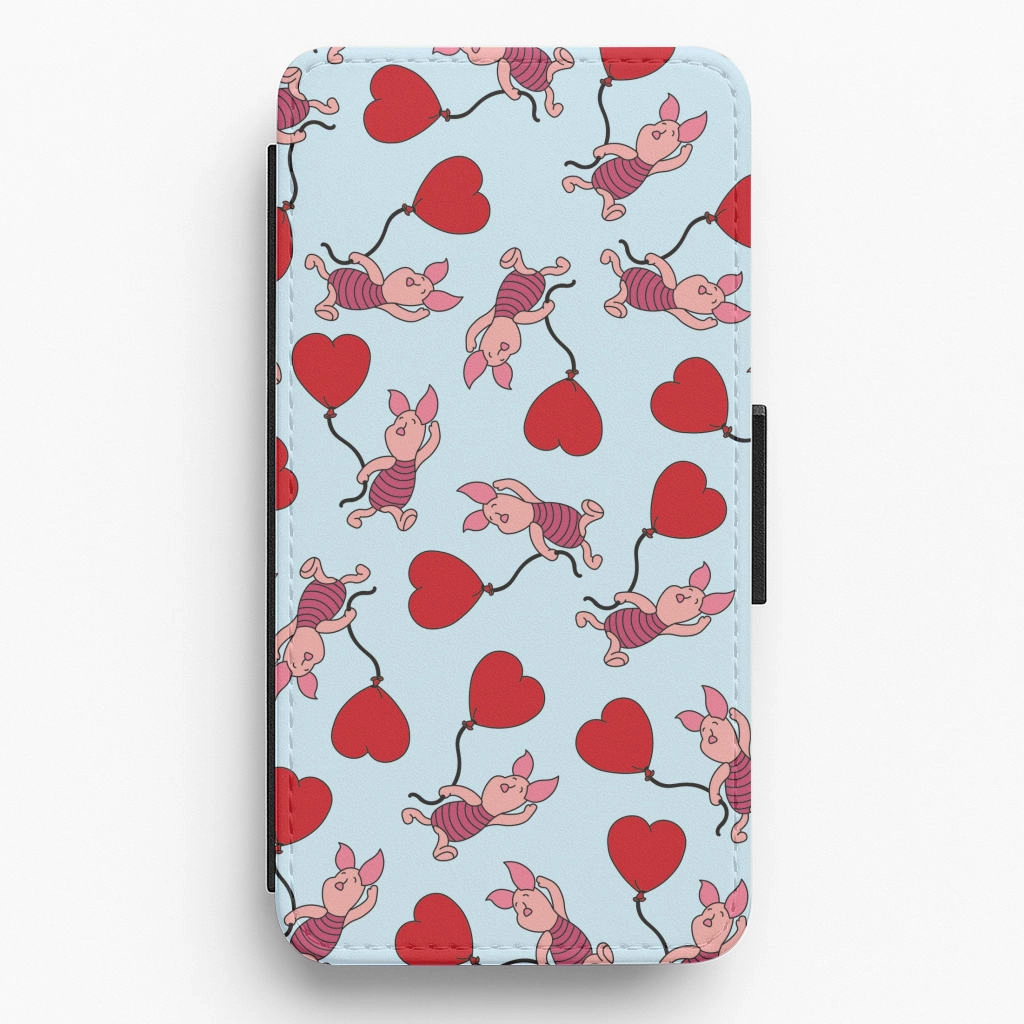 Baby Pig With Balloon Pattern Flip / Wallet Phone Case Daily Carry
