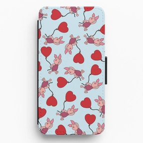 Baby Pig With Balloon Pattern Flip / Wallet Phone Case Daily Carry