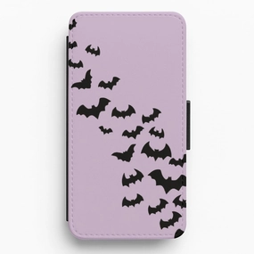 Light Design Bats - Halloween Flip / Wallet Phone Case