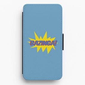 Bazinga! - TV Quotes Flip / Wallet Phone Case Durable Protection Layer Durable Coating