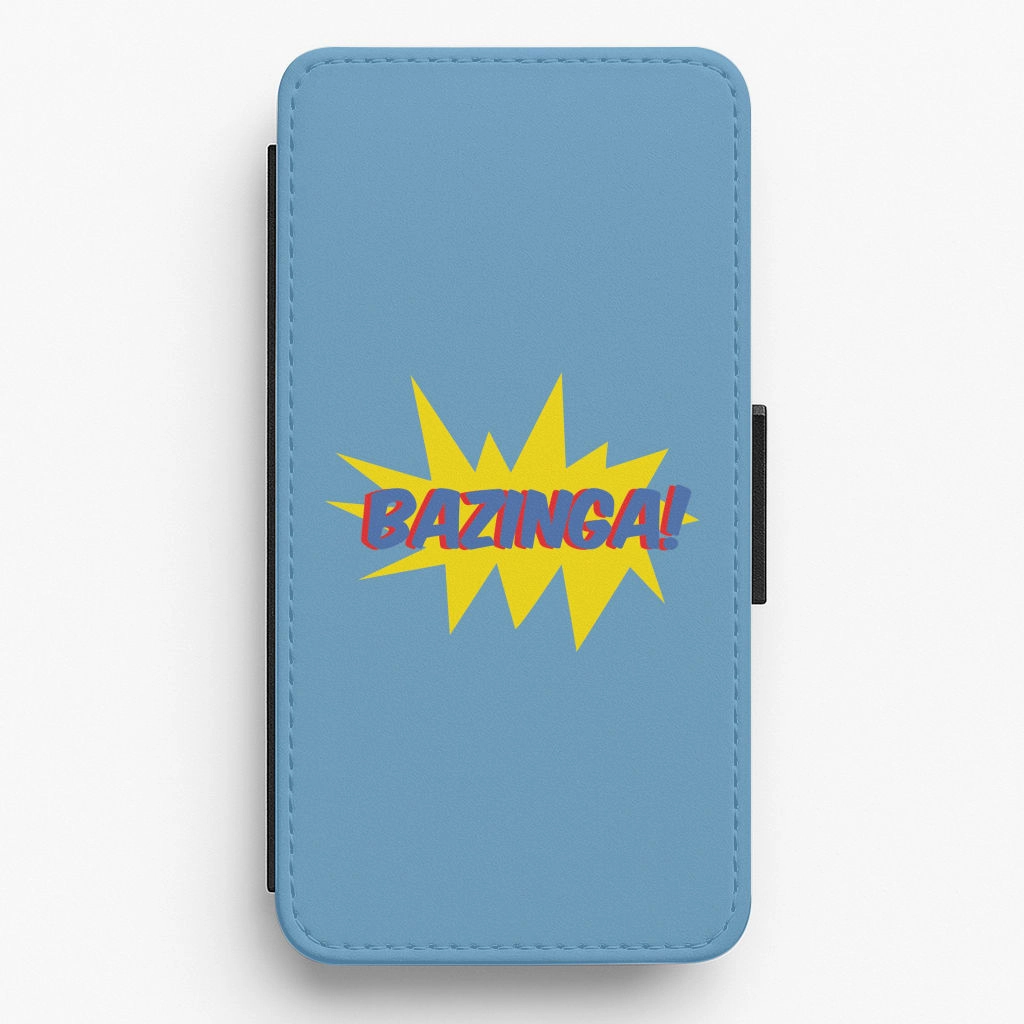 Bazinga! - TV Quotes Flip / Wallet Phone Case Durable Protection Layer Durable Coating