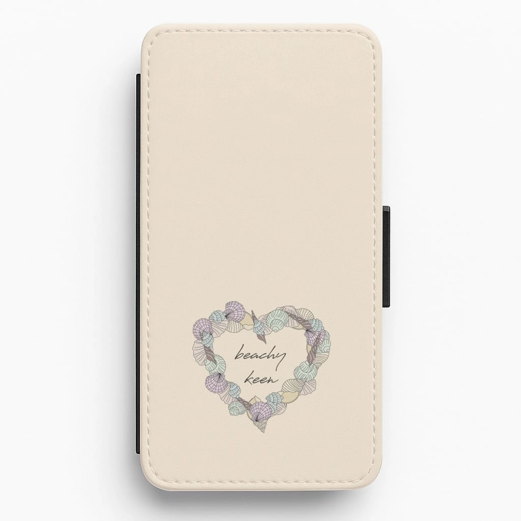 Beachy Keen - Seashells Flip / Wallet Phone Case Classic Touch Luxury Shine