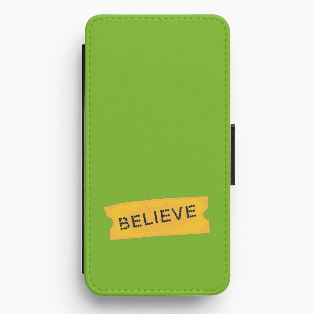 Believe - Polar Christmas Flip / Wallet Phone Case Rugged Texture