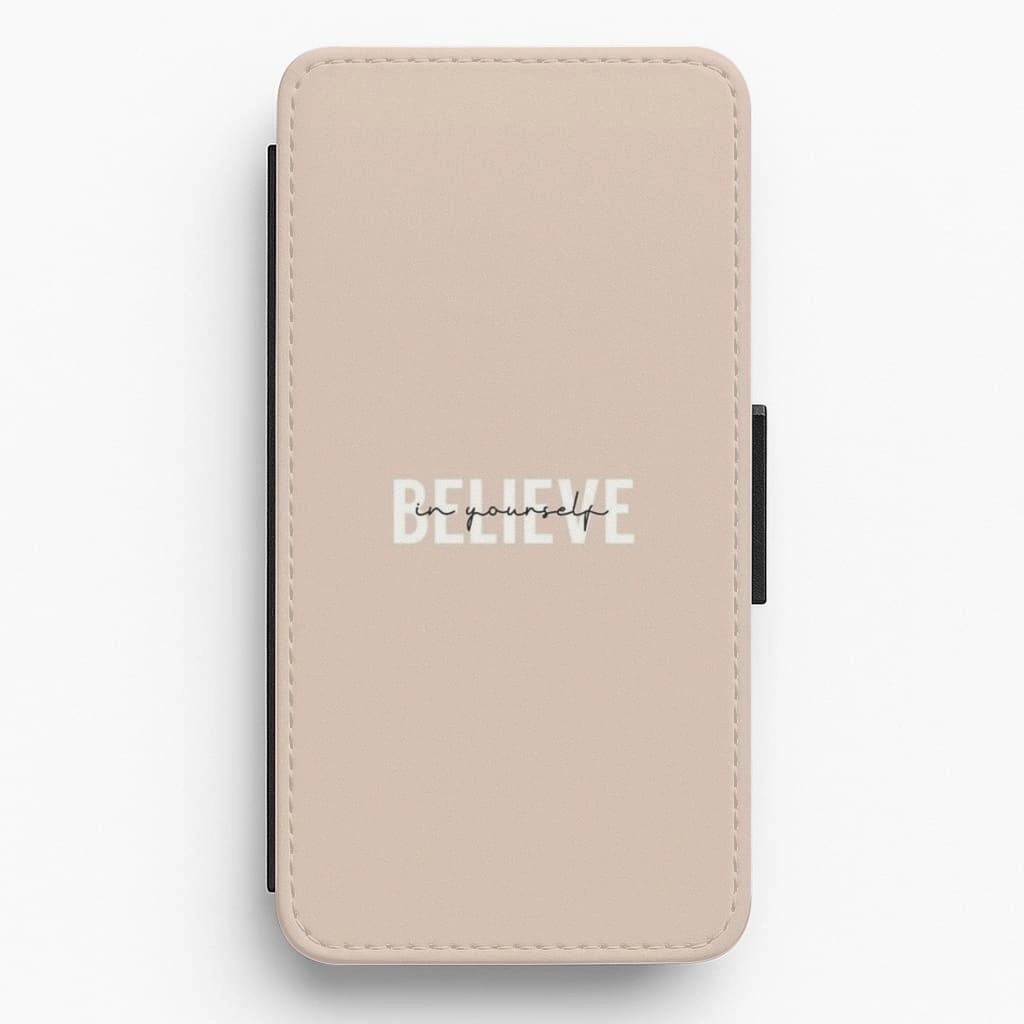 Matte Pattern Layer Believe In Yourself - Positivity Flip / Wallet Phone Case