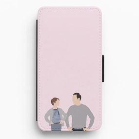 Minimal Texture Protective Lining Big And Little Sheldon - Sheldon Flip / Wallet Phone Case