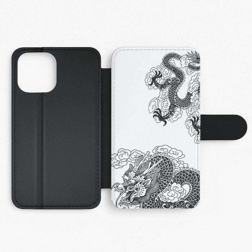 Enhanced Durability Black Dragon Flip / Wallet Phone Case