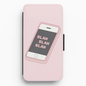 Blah Blah Blah Flip / Wallet Phone Case Universal Fit Protective Quality