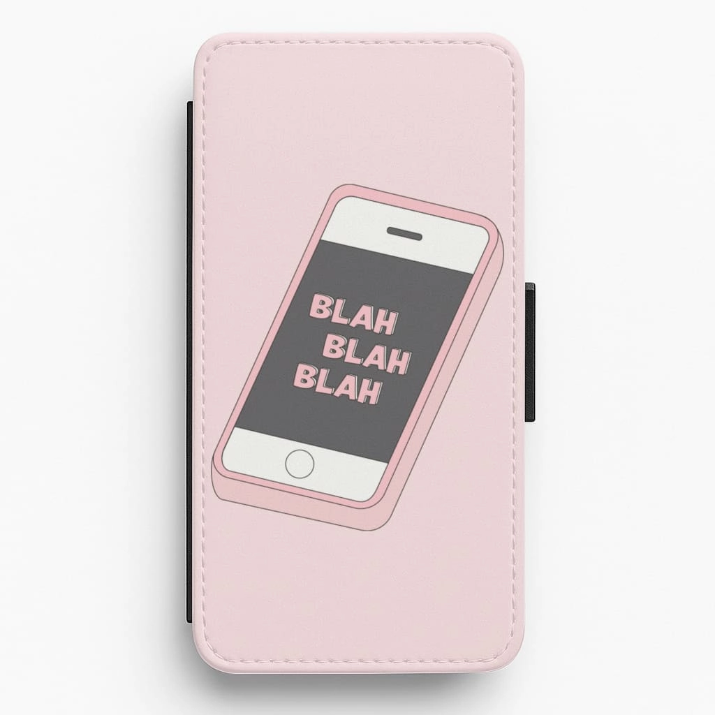 Blah Blah Blah Flip / Wallet Phone Case Universal Fit Protective Quality