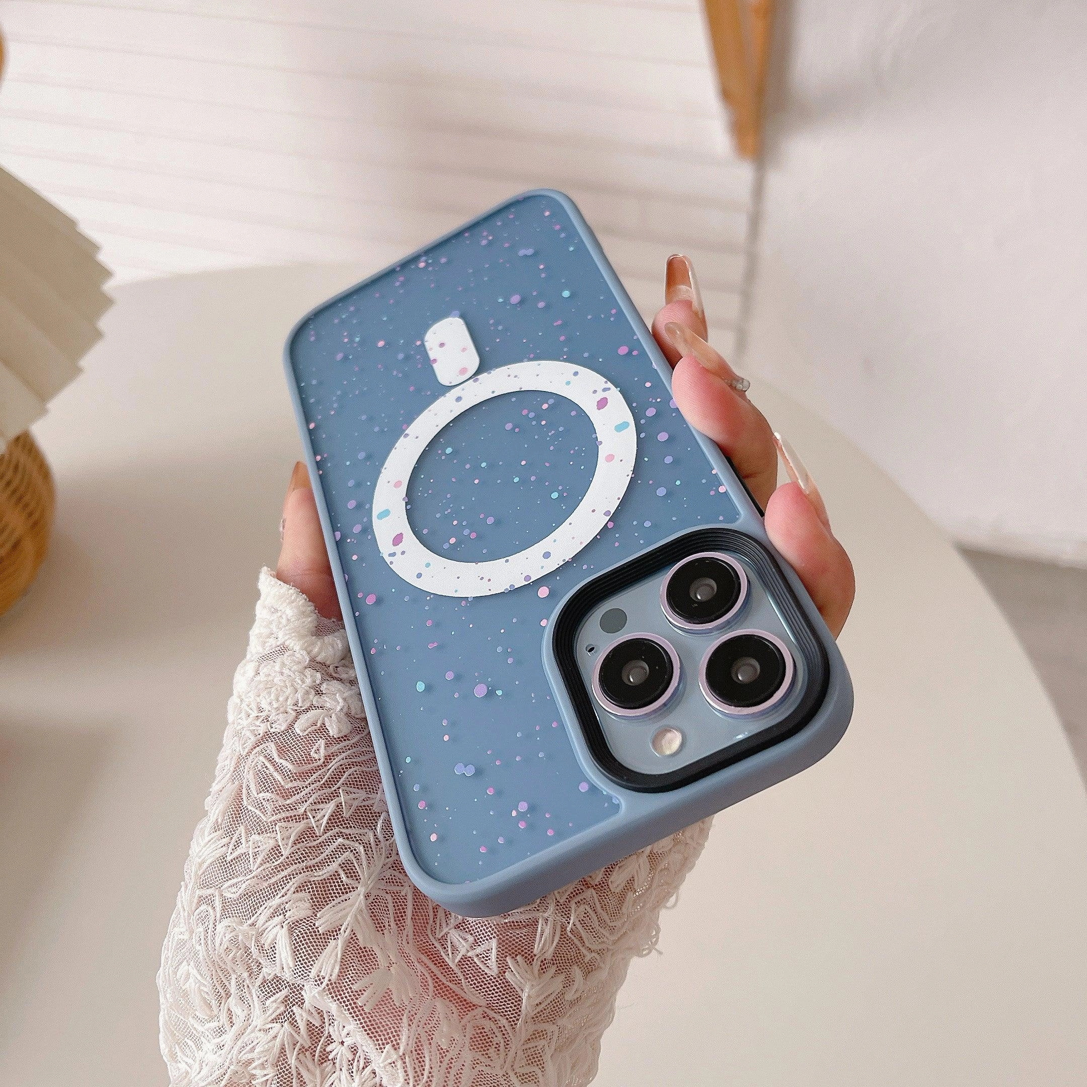 Outdoor Travel Anti Shock Blue Canvas