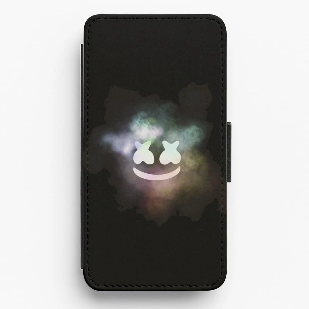 Blue Marshmello Waves Flip / Wallet Phone Case Protective Layering Smooth Fit